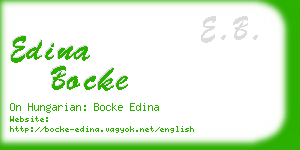 edina bocke business card